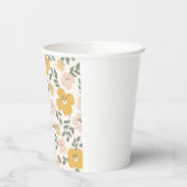 Yellow Hibiscus flower hand drawn 紙コップ (左)