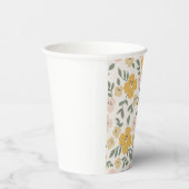 Yellow Hibiscus flower hand drawn 紙コップ (右)