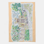 Yellow Historic Villa キッチンタオル (縦)