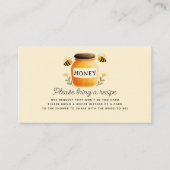 Yellow Honey & Bees Bridal Shower Recipe Request エンクロージャーカード (正面)