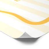 Yellow Honey Bridal Shower Welcome Sign ポスター (角)