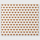 Yellow Honey Hearts Sweet Wrapping Paper love ラッピングペーパー (フラット)