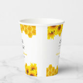 Yellow Honeycomb Bride to Bee Bridal Shower  紙コップ (右)