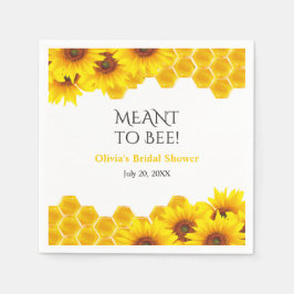Yellow Honeycomb Meant to Bee Bridal Shower  スタンダードカクテルナプキン