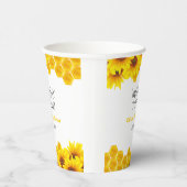 Yellow Honeycomb Mommy to Bee Baby Shower  紙コップ (右)