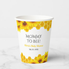 Yellow Honeycomb Mommy to Bee Baby Shower  紙コップ