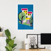 Yellow House - Matchbox Print - Aesthetic Wall Art ポスター (ホームオフィス)