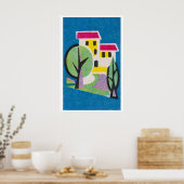 Yellow House - Matchbox Print - Aesthetic Wall Art ポスター (キッチン)