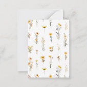  Yellow House Wildflower | New Home Address  ノートカード (裏面)