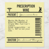 yellow Humorous, and Versatile Design for Party ワインラベル (シングルラベル)