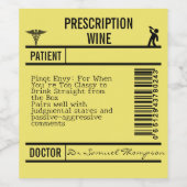 yellow Humorous, and Versatile Design for Party ワインラベル (シングルラベル)