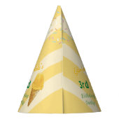 Yellow Ice Cream Sprinkle Photo Summer Birthday パーティーハット (裏面)