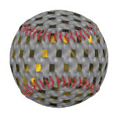 Yellow image under grey plates, oblong squares 野球ボール (裏面)