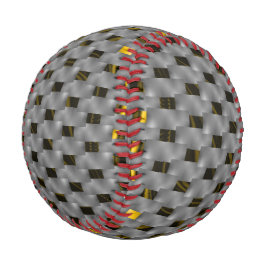 Yellow image under grey plates, oblong squares 野球ボール