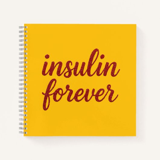 Yellow Insulin Forever Notebook. ノートブック (正面)