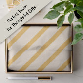 Yellow Ivory Cream Beige Stripes  薄葉紙