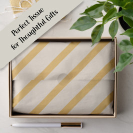 Yellow Ivory Cream Beige Stripes  薄葉紙