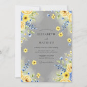 Yellow Joyful Spring Wedding 招待状 (正面)