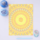 Yellow Kaleidoscope Bulk Scrapbook Paper Pages チラシ (シングル)