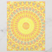 Yellow Kaleidoscope Scrapbook Paper 2-Sided Page (正面)