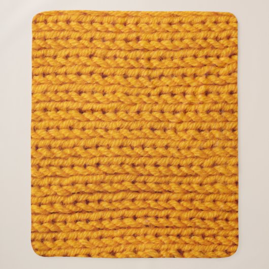 Yellow knitted wool texture background pattern wit シェルパブランケット (正面)