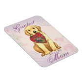 Yellow Lab Heart Mom マグネット (右側)