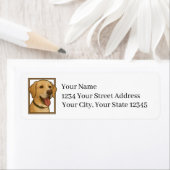 Yellow Lab Hound Return Address Labels ラベル (インサイチュ)