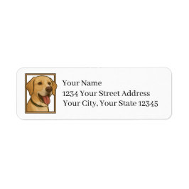 Yellow Lab Hound Return Address Labels ラベル