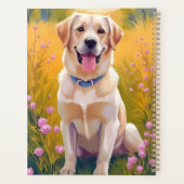 Yellow Lab Labrador Retriever Dog Painting プランナー手帳 (裏面)