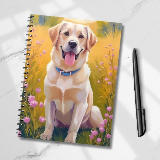 Yellow Lab Labrador Retriever Dog Painting プランナー手帳