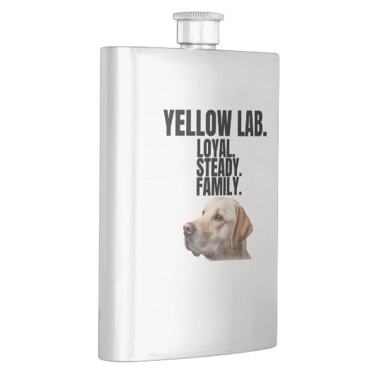 Yellow Lab Loyalty Stainless Steel Flask フラスク (右)