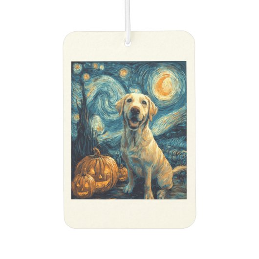 Yellow Labrador (2) カーエアーフレッシュナー (正面)
