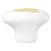 Yellow Labrador Dog Design セラミックノブ (側面)