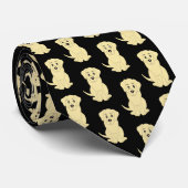 Yellow Labrador Dog Design ネクタイ (ロール)