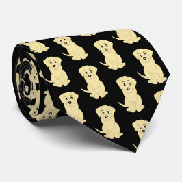 Yellow Labrador Dog Design ネクタイ