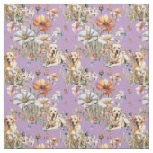 Yellow Labrador Dogs Seamless Pattern ファブリック (見本)