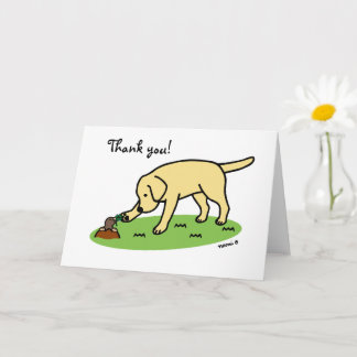 Yellow Labrador Friendly Thank You Card カード