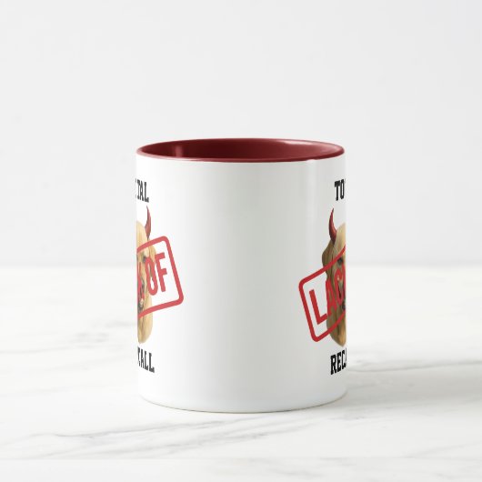 Yellow Labrador funny 'Lack of Recall' Mug マグカップ (中央)