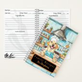 Yellow Labrador Retriever Chef Spiral Recipe Book ノートブック (内側)