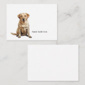 Yellow Labrador Retriever Note Card ノートカード (正面/裏面)