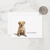 Yellow Labrador Retriever Note Card ノートカード (正面/裏面インサイチュ)