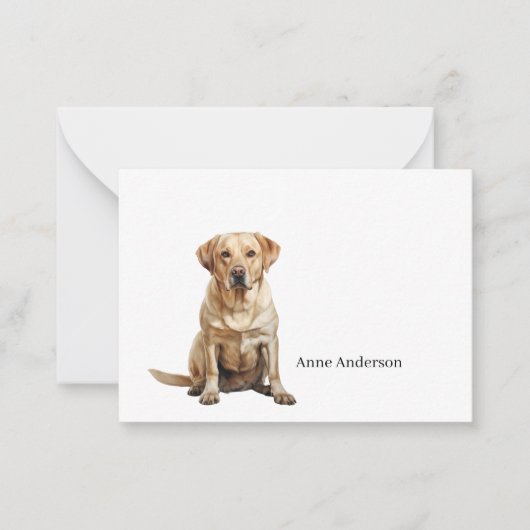 Yellow Labrador Retriever Note Card ノートカード (正面)