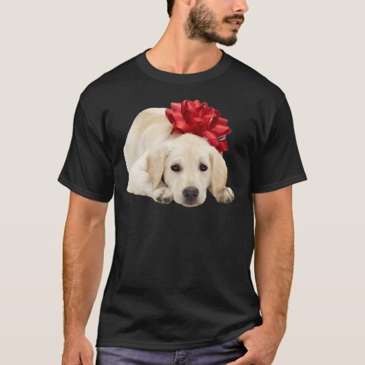 Yellow Labrador Retriever Puppy Photo Relaxed Fit Tシャツ (正面)