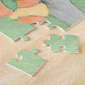 Yellow Labrador Retriever & Tennis Balls Painting ジグソーパズル (側面)