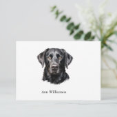 Yellow Labrador Retriever Thank You Card サンキューカード (スタンド正面)