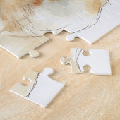 Yellow labrador retriever watercolor ジグソーパズル (側面)