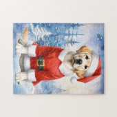 Yellow Labrador - Snow Dog - Yellow Lab ジグソーパズル (横)