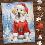 Yellow Labrador - Snow Dog - Yellow Lab ジグソーパズル<br><div class="desc">Yellow Labrador Retriever Snow Dog</div>
