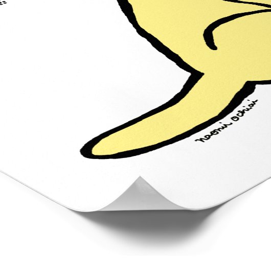 Yellow Labrador Tartan Scarf ポスター (角)