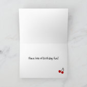 Yellow Labrador watching you Birthday カード (内部)